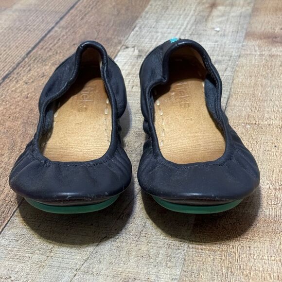 Tieks By Gavrieli Matte Black Leather Ballet Flats Size 7 - Picture 4 of 10